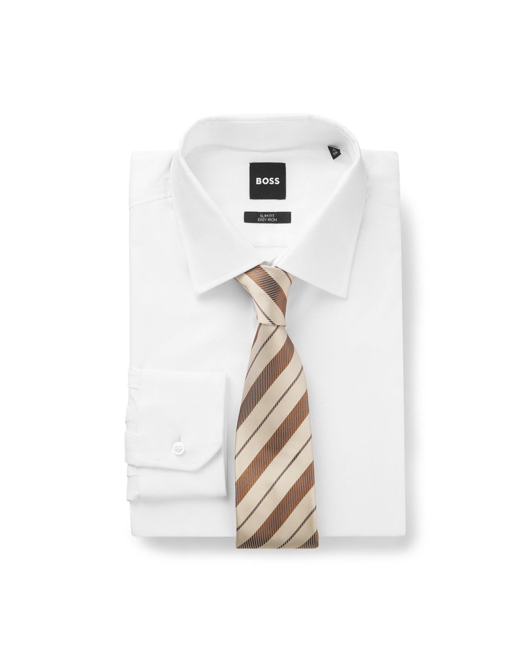 Boss Metallic Diagonal-Stripe Tie for men