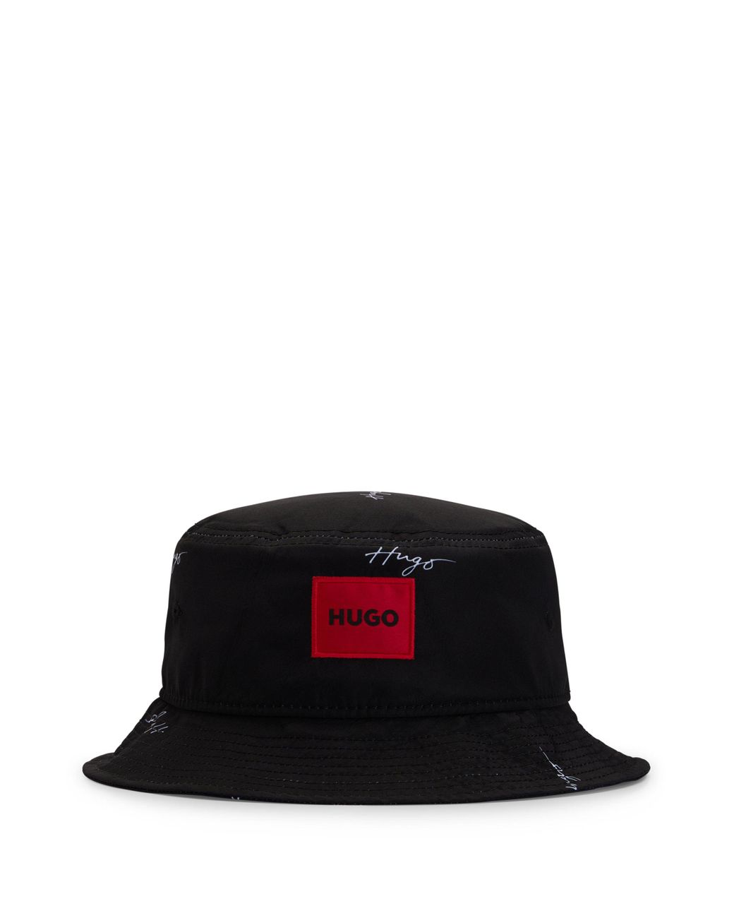 BOSS by HUGO BOSS Recycledtwill Bucket Hat With Signature Details in