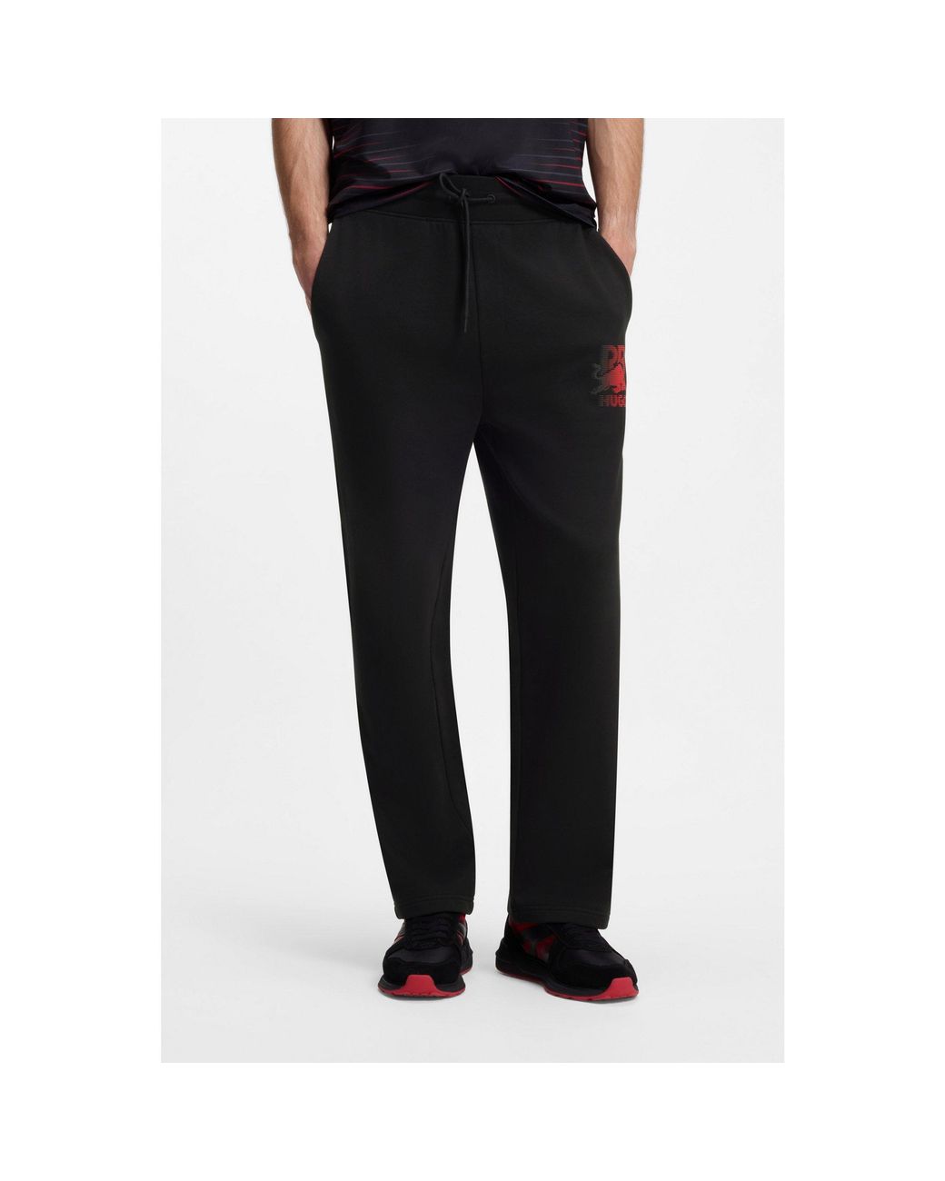 HUGO Black X Rb Tracksuit Bottoms With Bull Motif for men