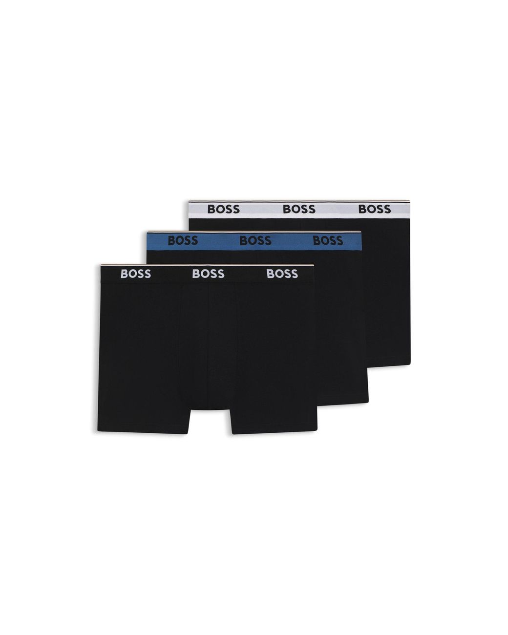 Boss Black Three-Pack Stretch-Cotton Boxer Briefs for men