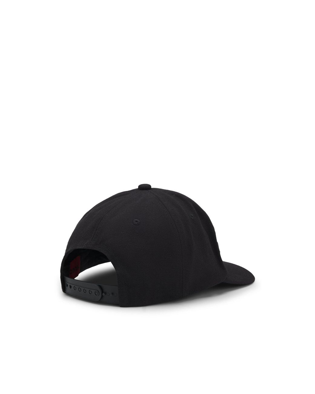 HUGO Black Soft Cotton 5-Panel Cap With Snapback for men