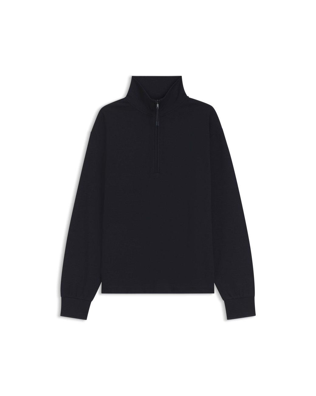 Boss Black Cotton And Wool-Blend Zip-Up Sweatshirt for men