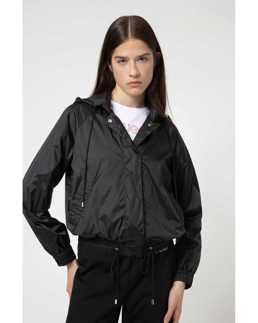 BOSS by Hugo Boss Water Repellent Blouson Jacket With Drawstring Hood ...