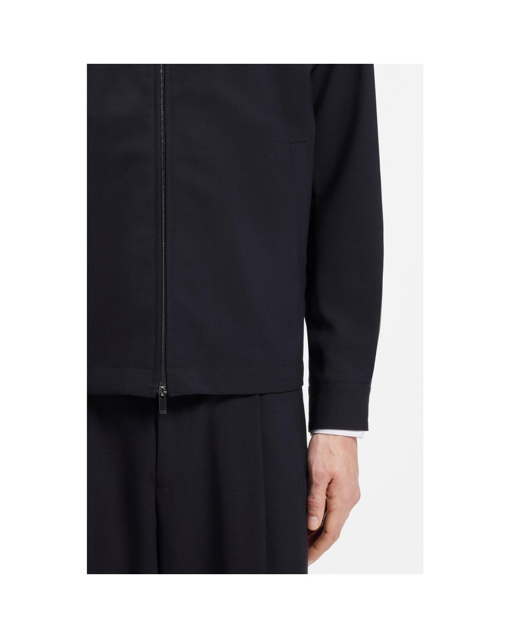 Boss Blue Relaxed-Fit Zip-Up Jacket for men