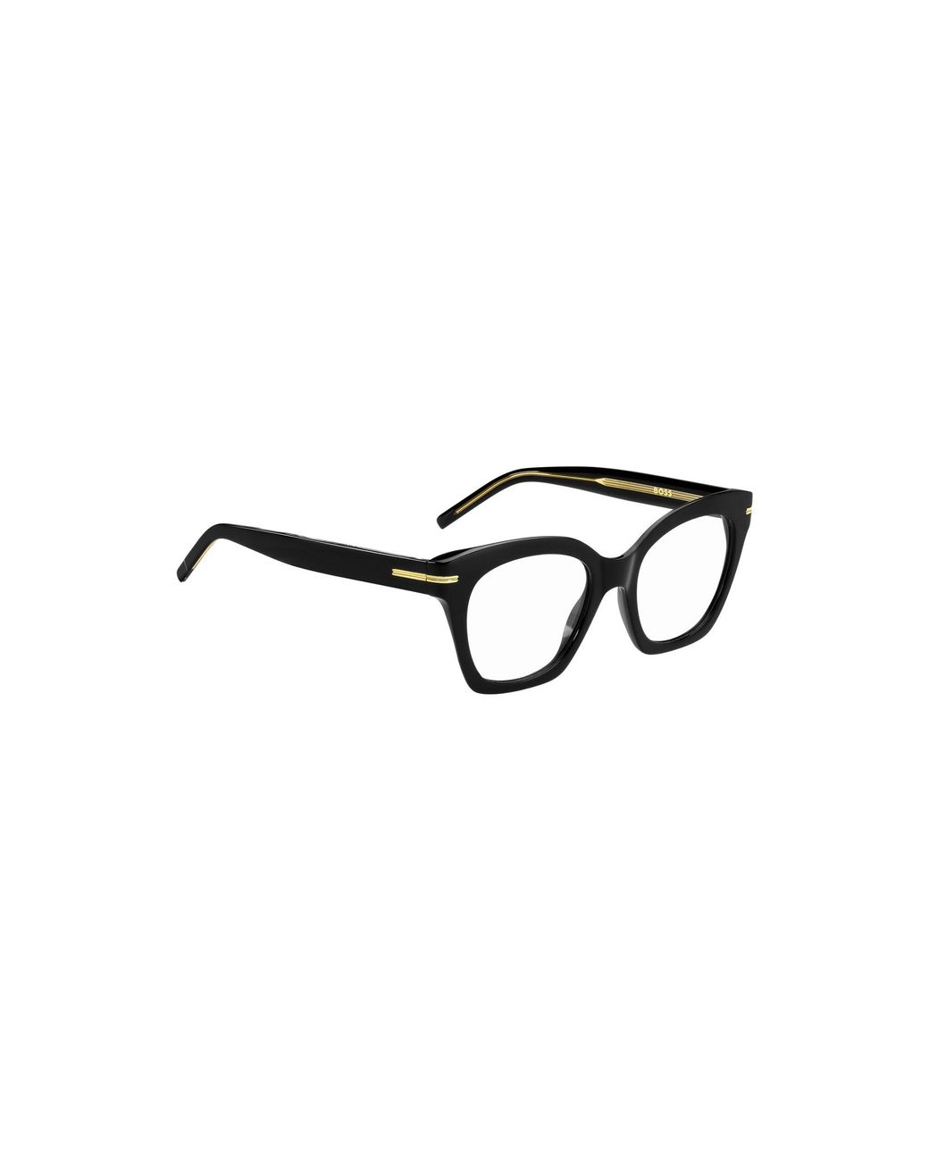 Boss Black Acetate Optical Frames With-Tone Hardware