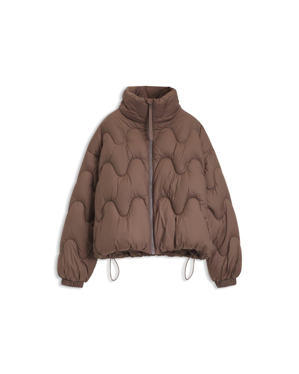 HUGO Brown Relaxed-Fit Padded Jacket