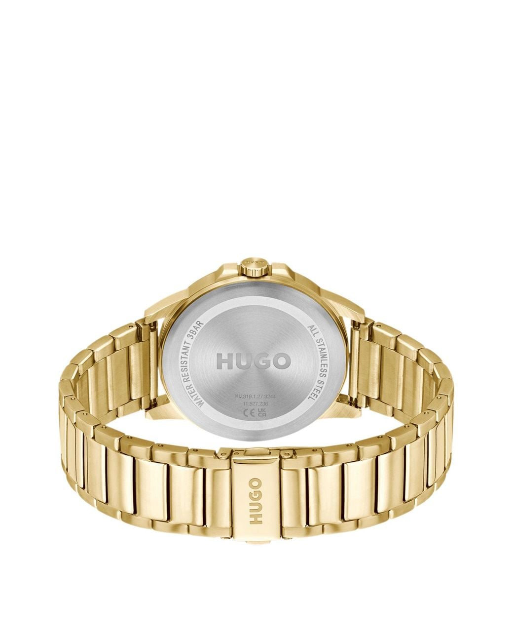 #First Reloj En HUGO de hombre de color Metallic