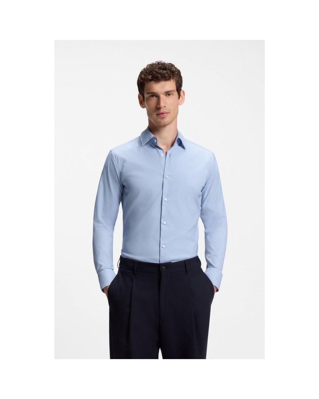 Boss Blue Slim-Fit Shirt for men