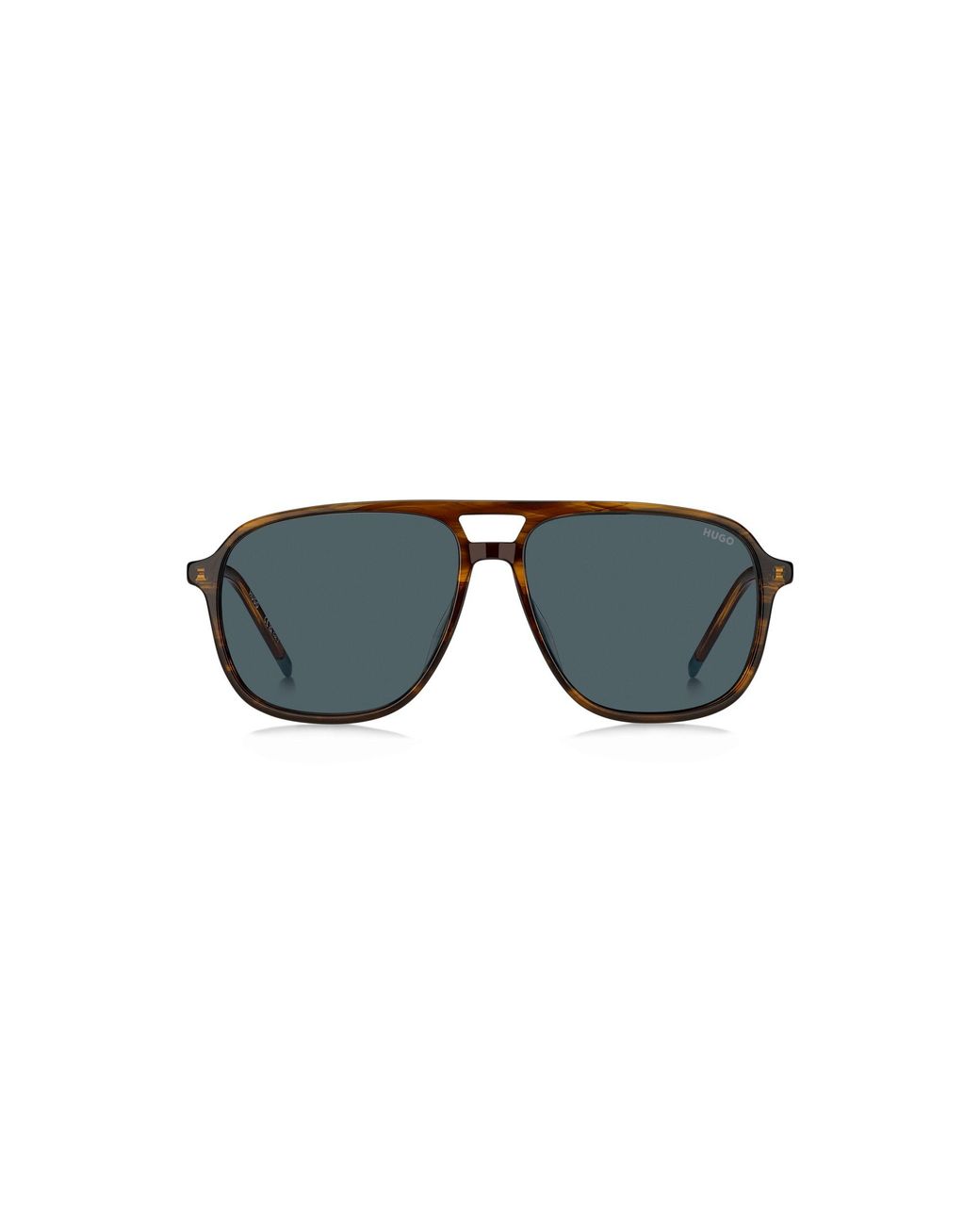 HUGO Multicolor Horn-Acetate Sunglasses With Double Bridge for men