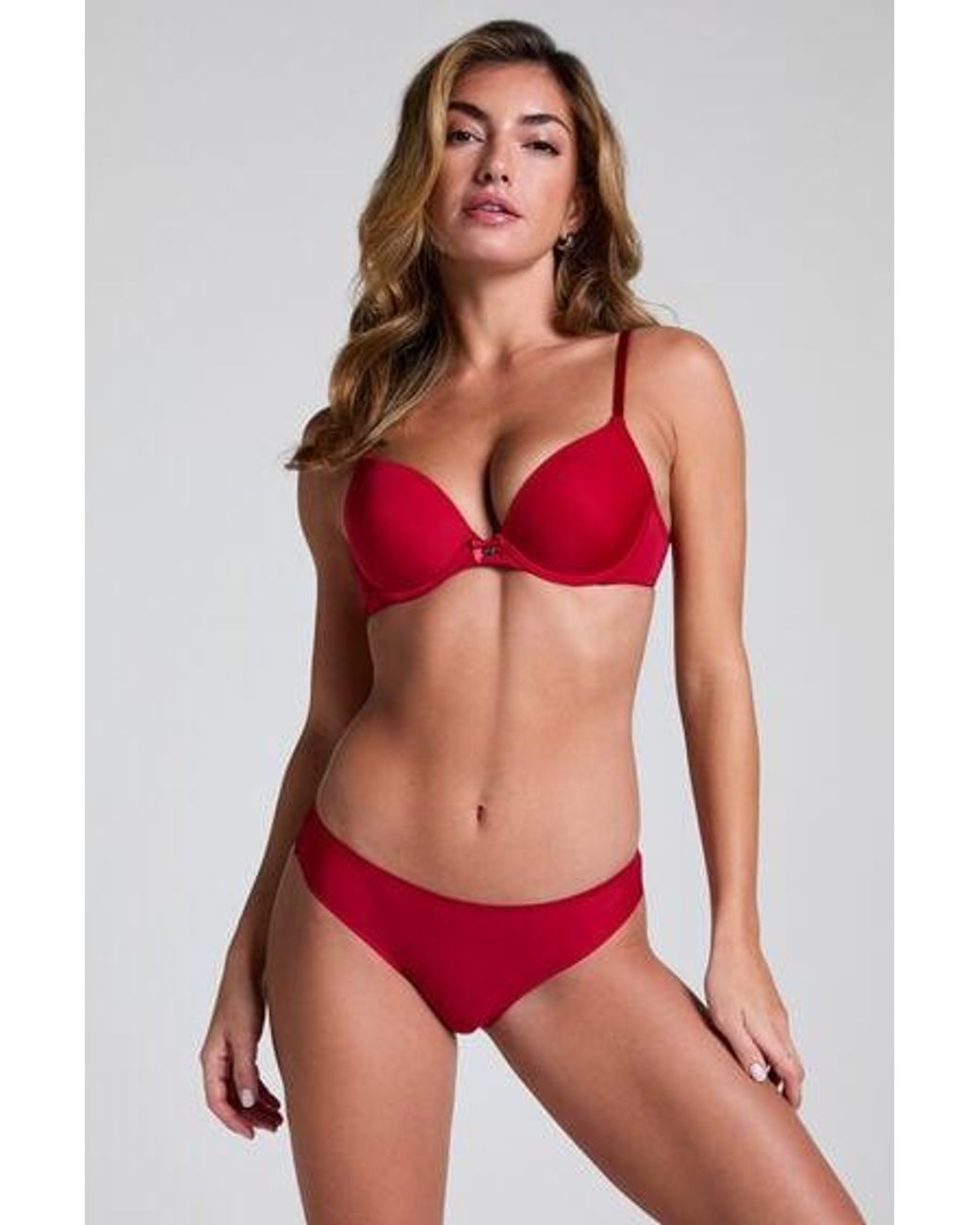 Hunkemöller Red Invisible Lace Back Brazilian