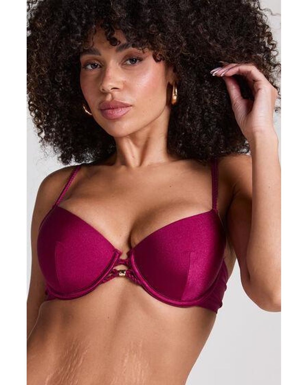Hunkemöller Purple Marrakech Padded Underwired Bikini Top