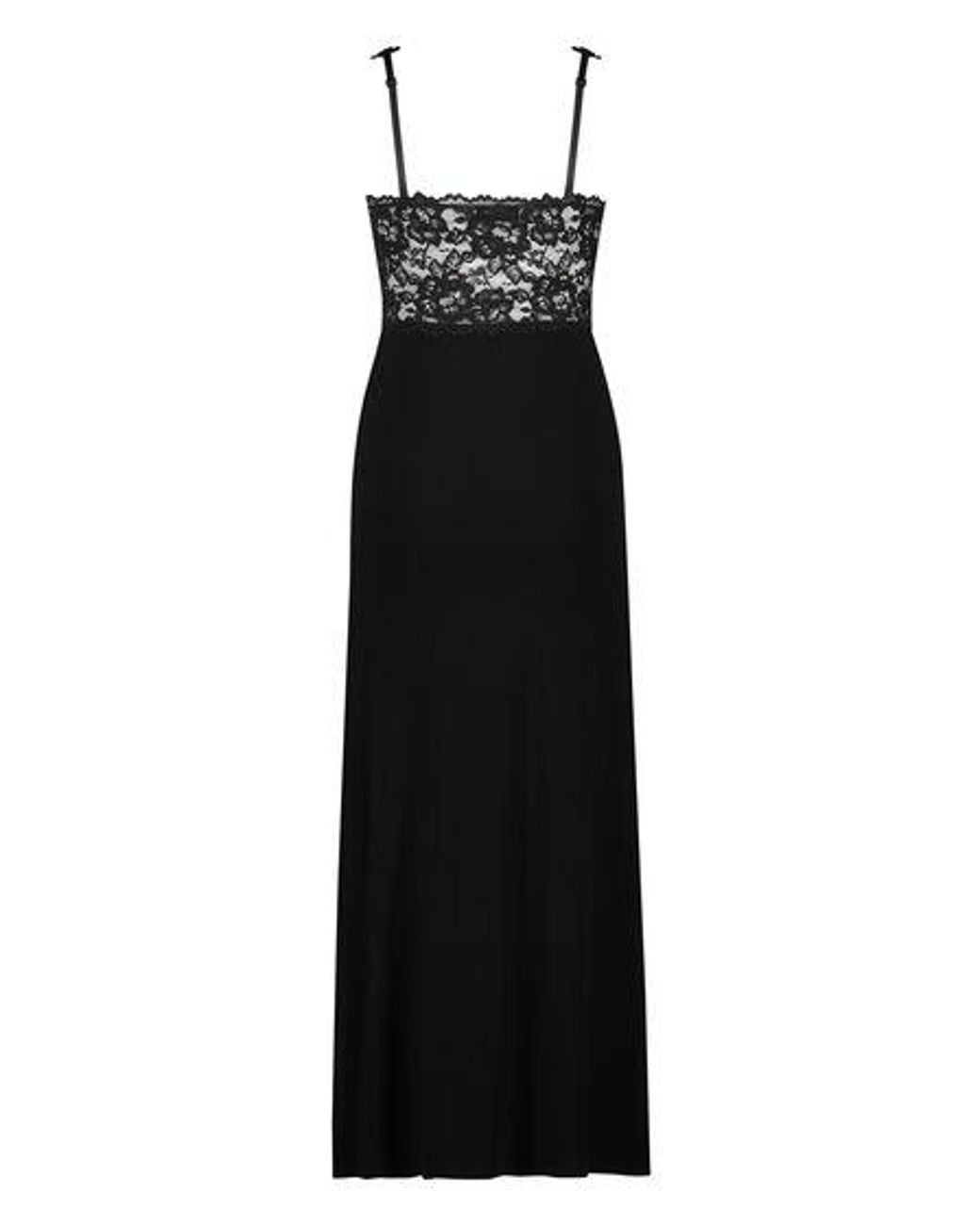 Hunkemöller Black Nora Lace Long Slip Dress