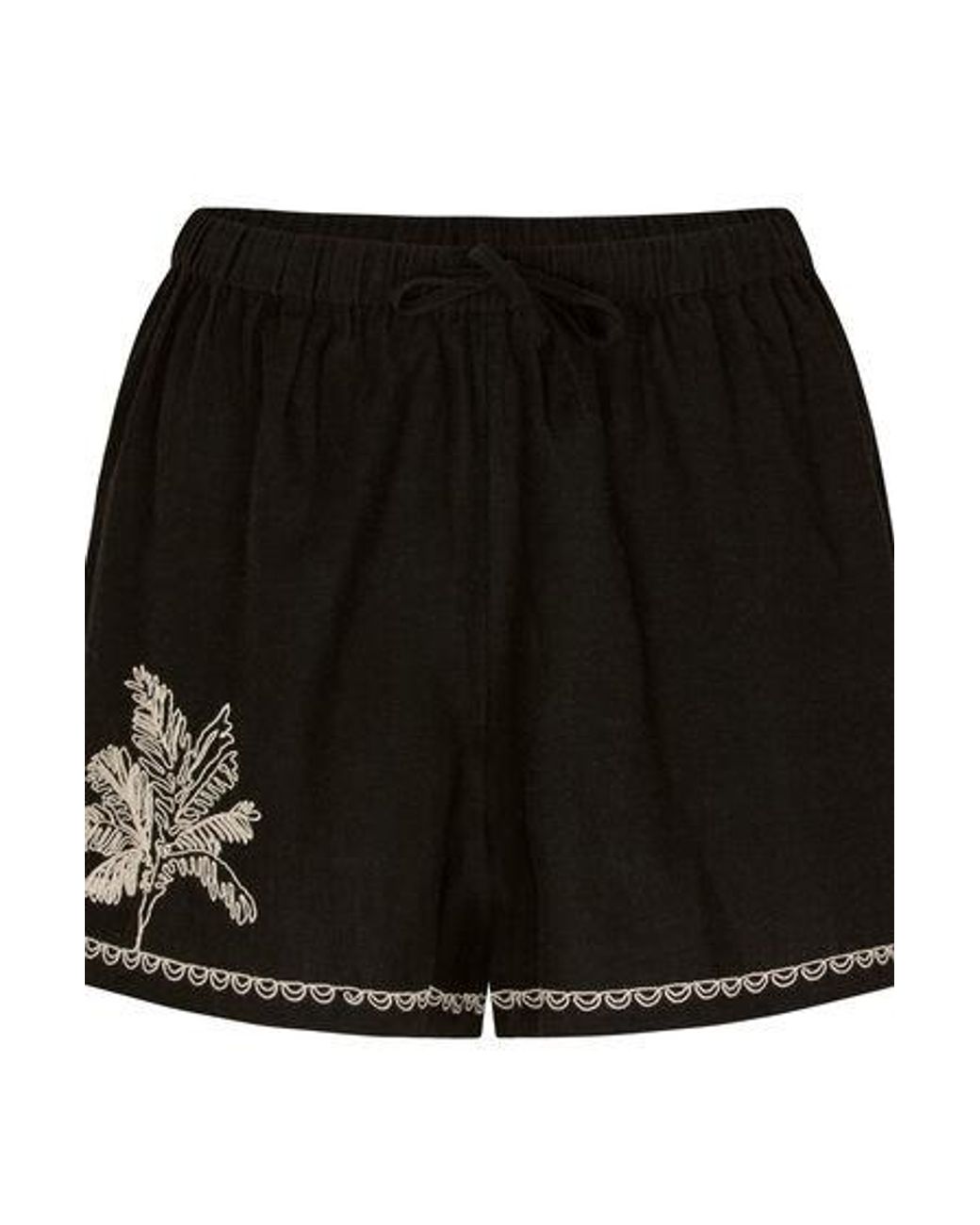 Hunkemöller Black Beach Shorts Palm