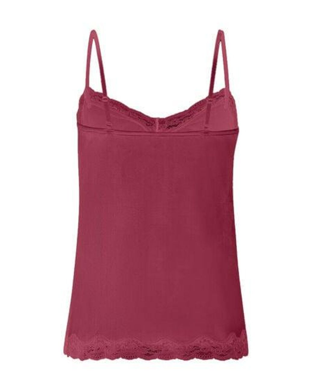 Hunkemöller Red Velours Lace Cami Top