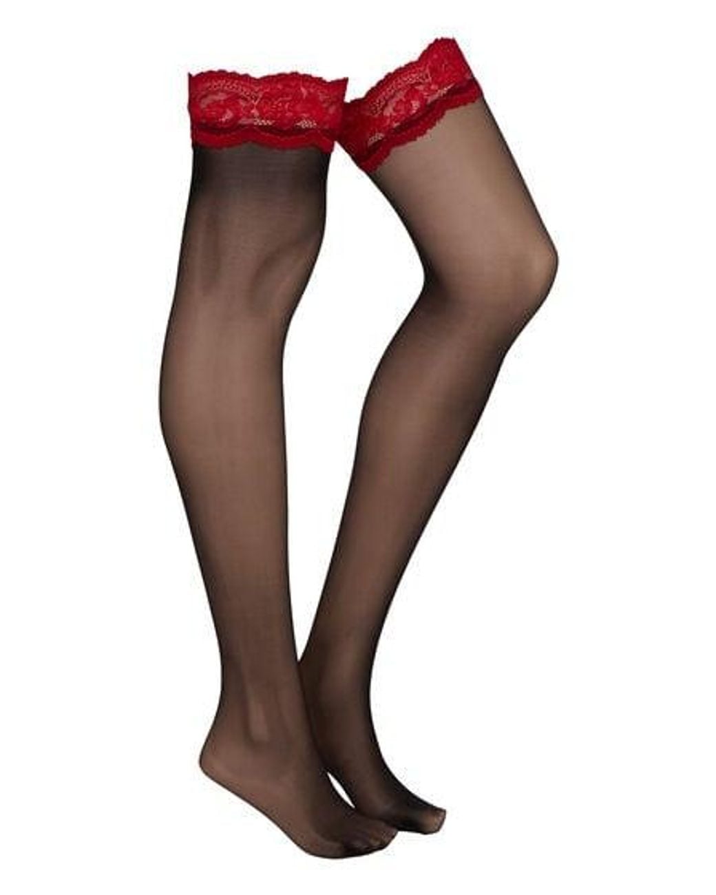 Hunkemöller Red Stay-Up 15 Denier Erica