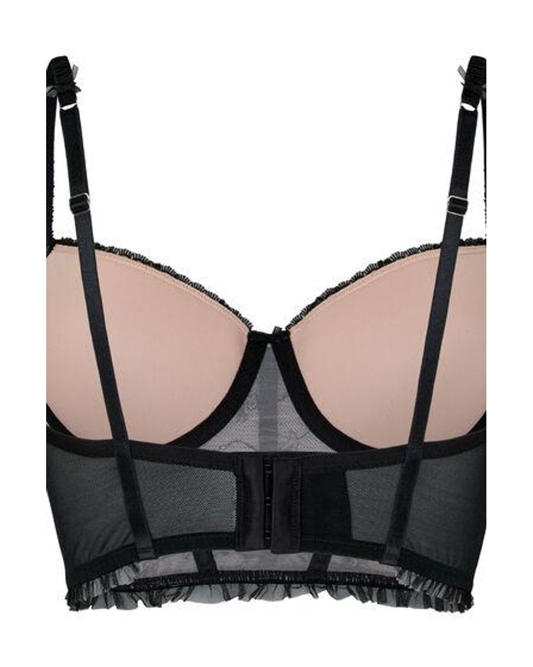 Hunkemöller Black Padded Underwired Longline Bra Felicity