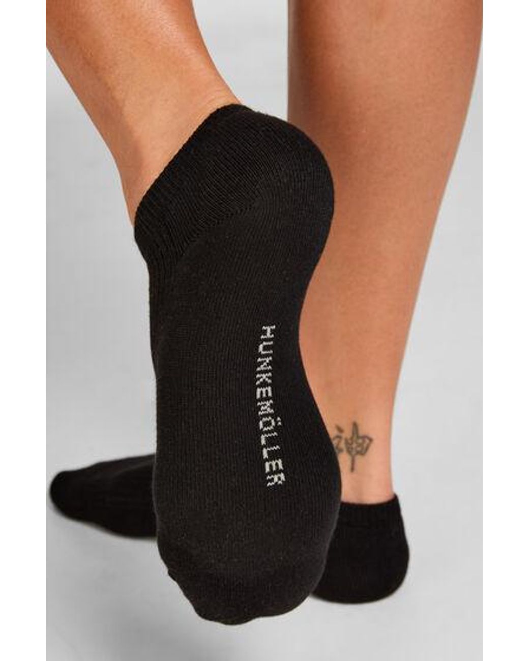 Hunkemöller Black 3-Pack Cotton Trainer Liner Socks