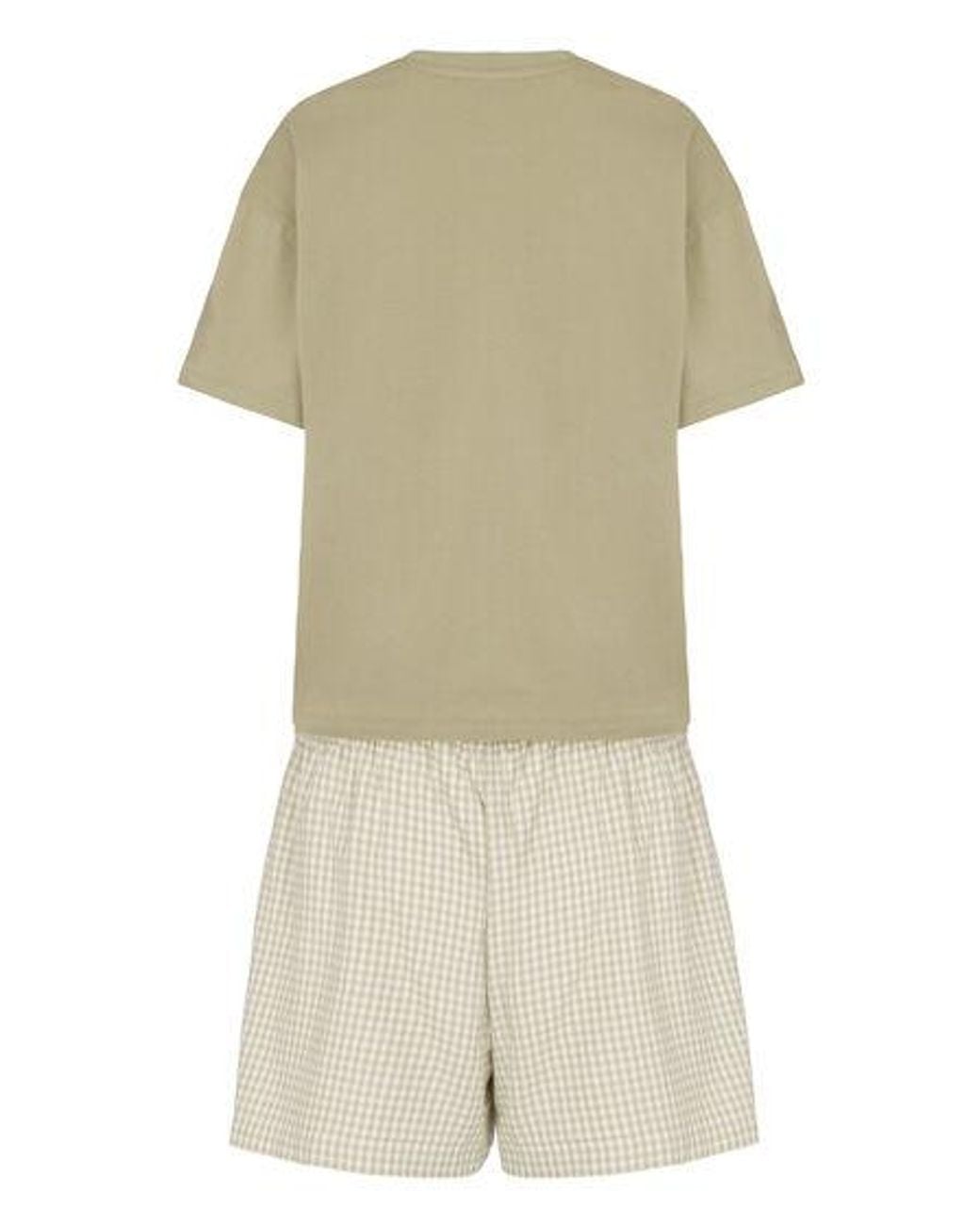 Hunkemöller Natural Pyjama Set With Short And T-Shirt
