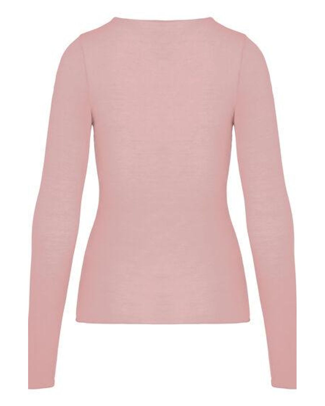 Hunkemöller Pink Super Soft Lace V-Neck Shirt With Cashmere