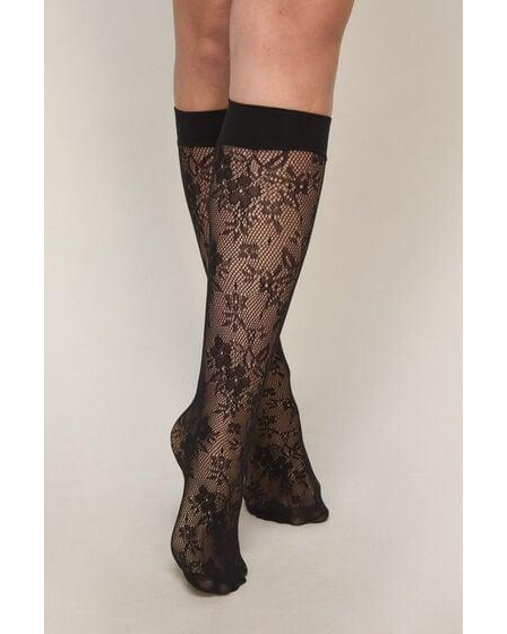 Hunkemöller Black Sheer Socks Lace Fishnet