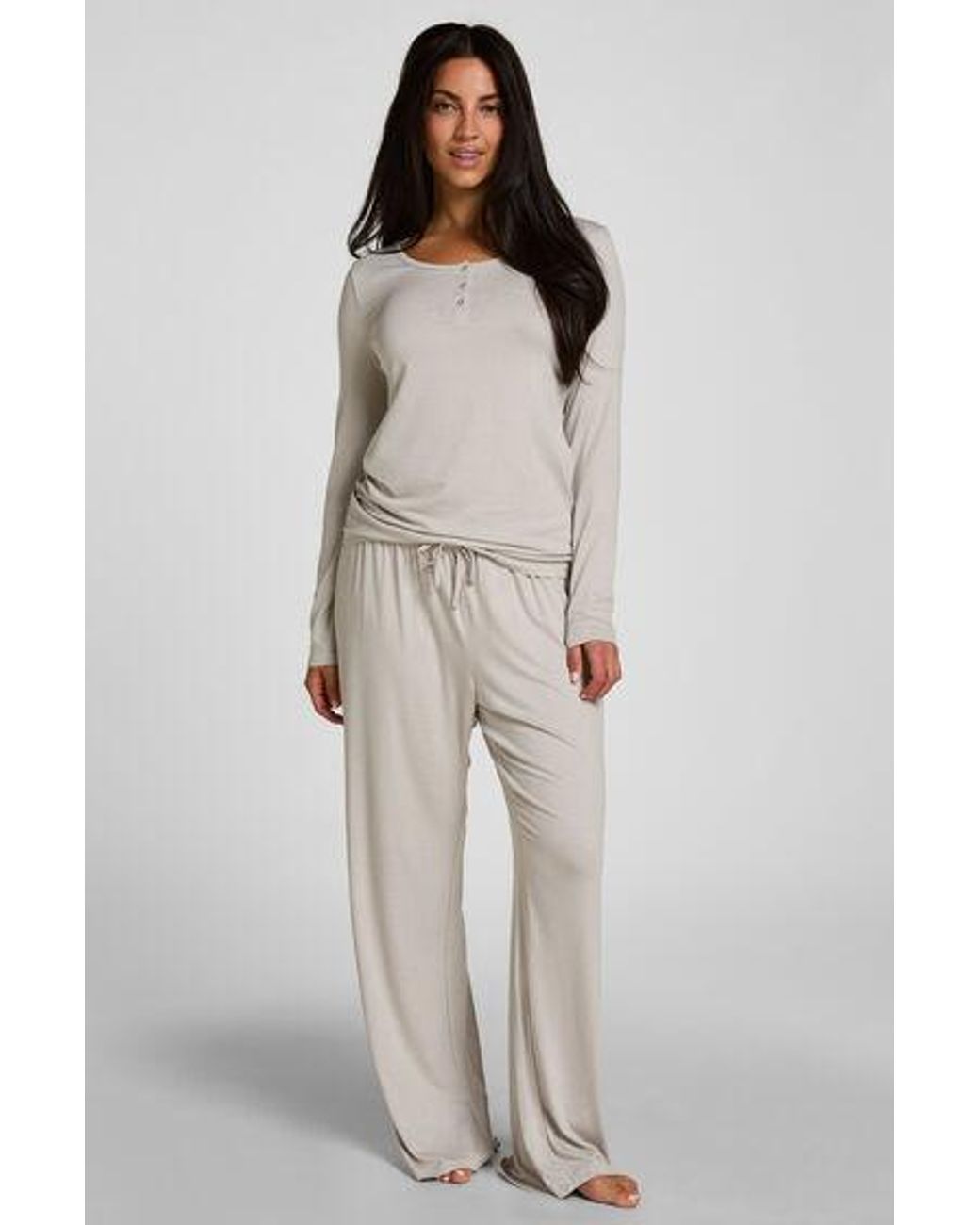 Hunkemöller Gray Pyjama Pants Striped Jersey