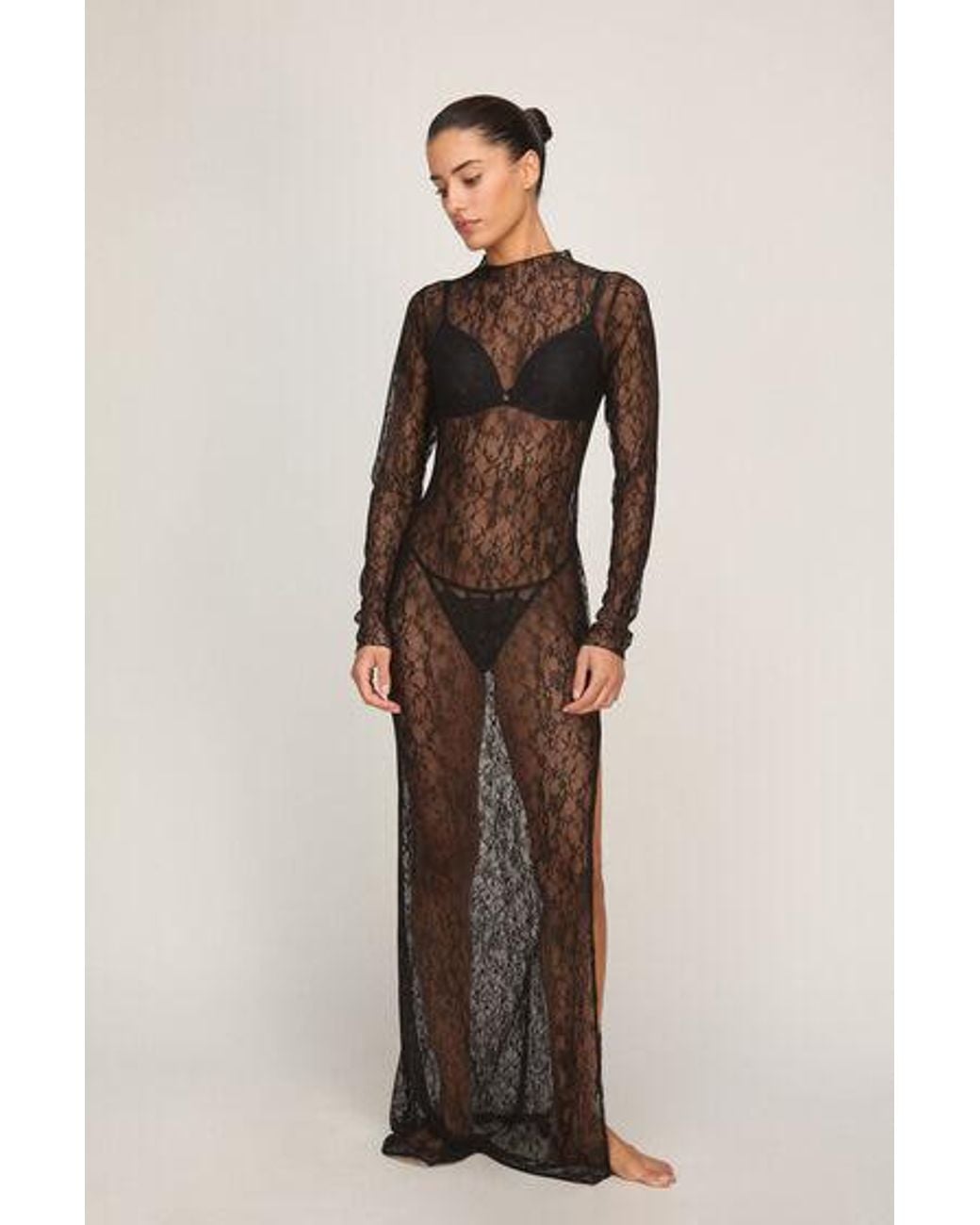 Hunkemöller Black Slipdress Allover Lace
