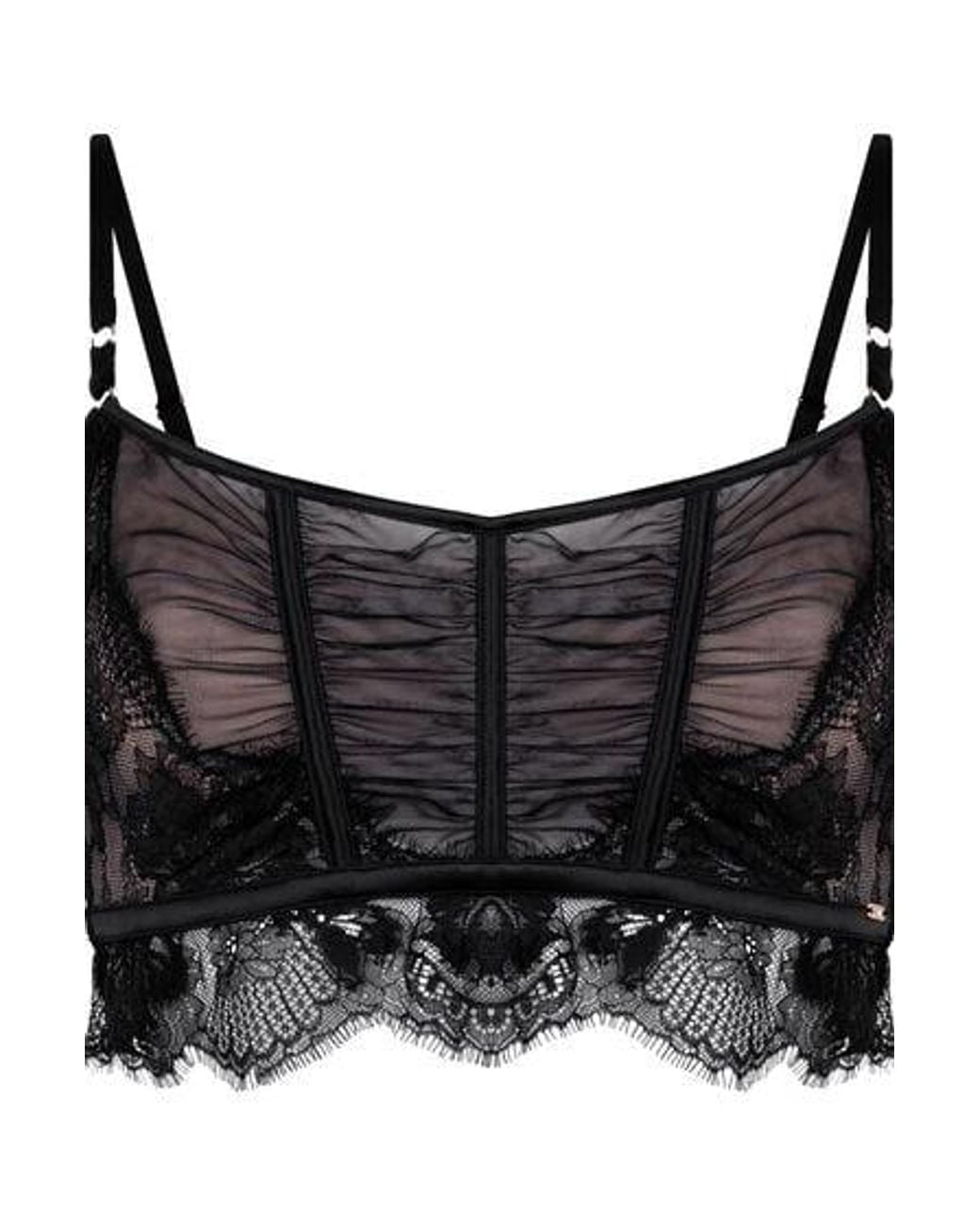 Hunkemöller Black Cynthia Non-Padded Longline Underwired Bra