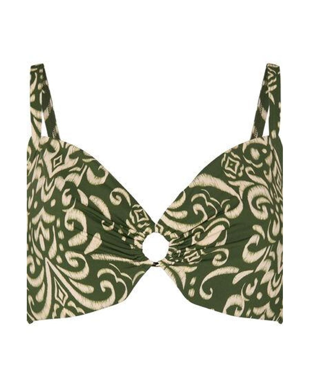 Hunkemöller Green Non-Padded Underwired Bikini Top Cancun