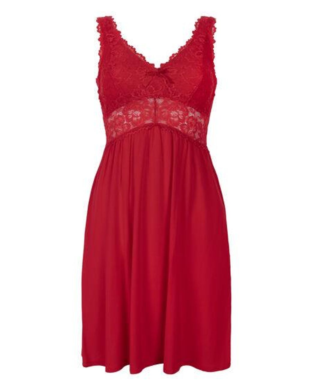 Hunkemöller Red Nora Lace Slip Dress