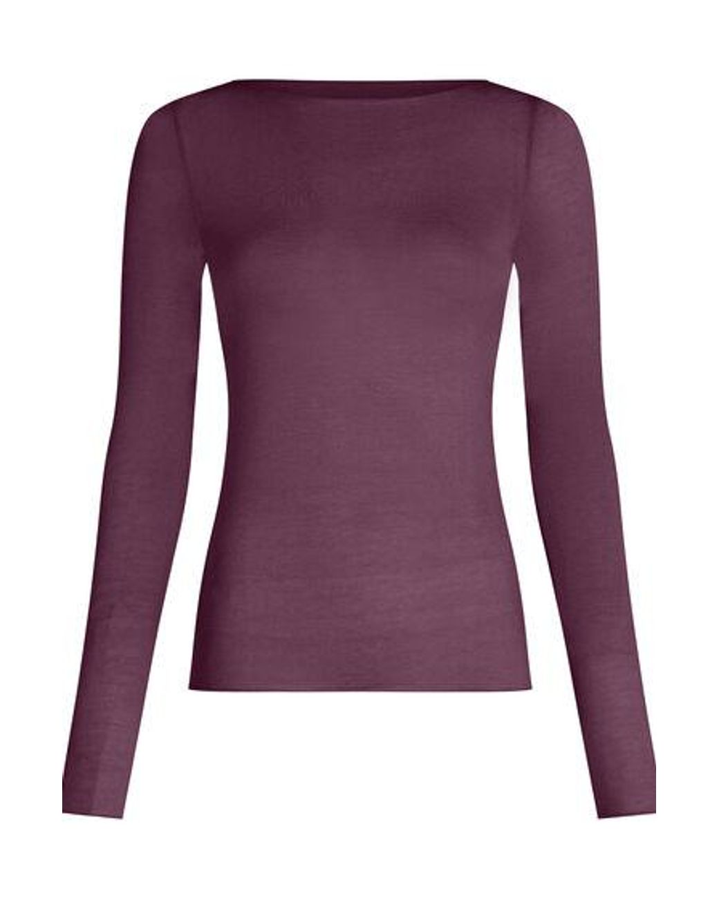 Hunkemöller Purple Super Soft Boatneck Shirt With Cashmere
