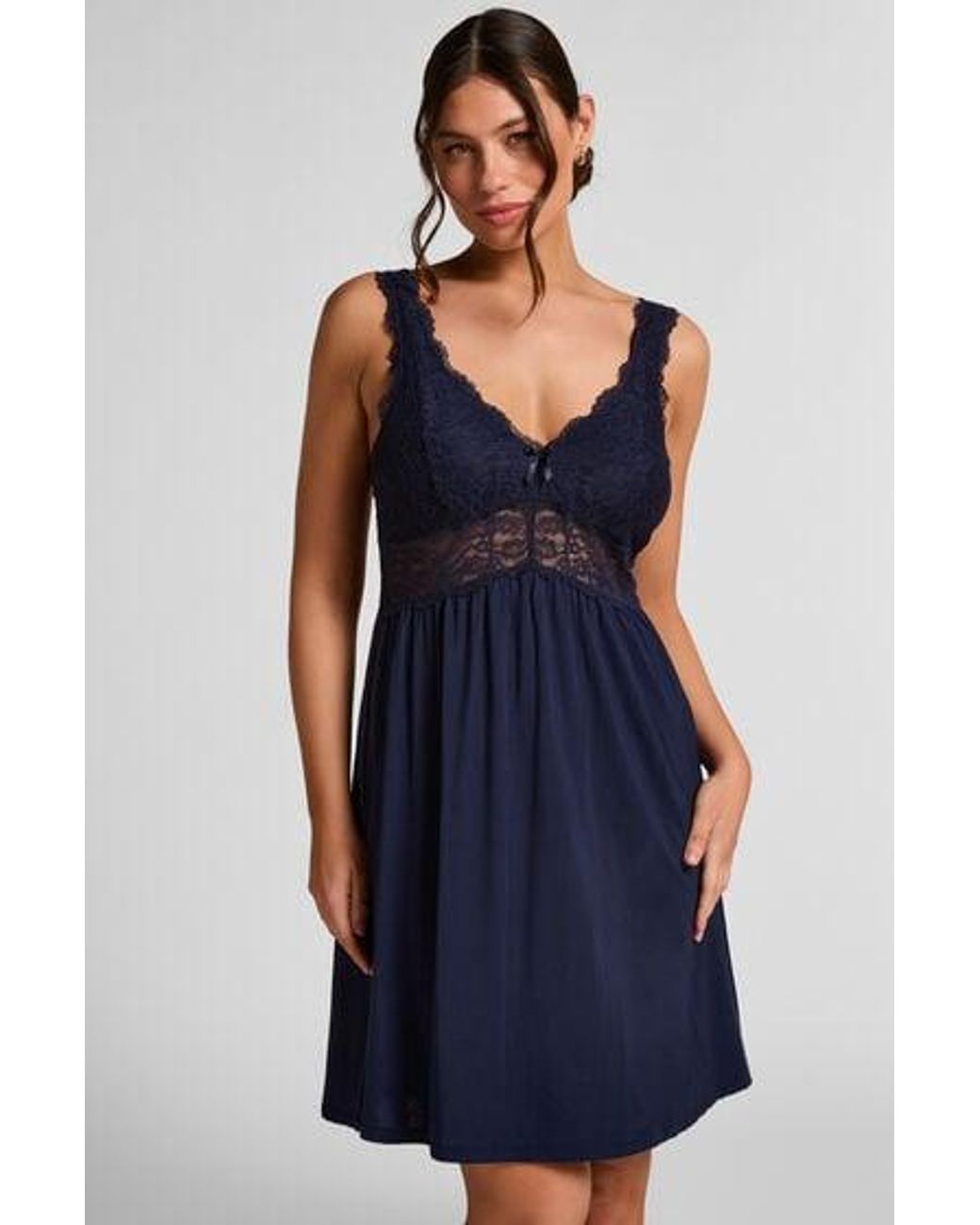 Hunkemöller Blue Nora Lace Slip Dress