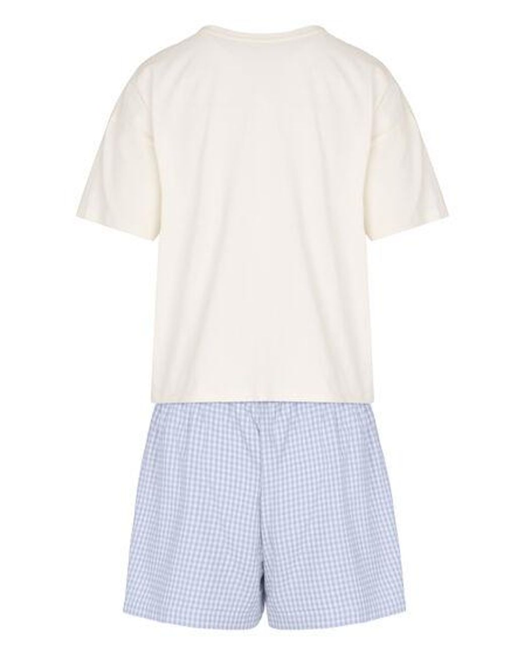 Hunkemöller White Pyjama Set With Short And T-Shirt