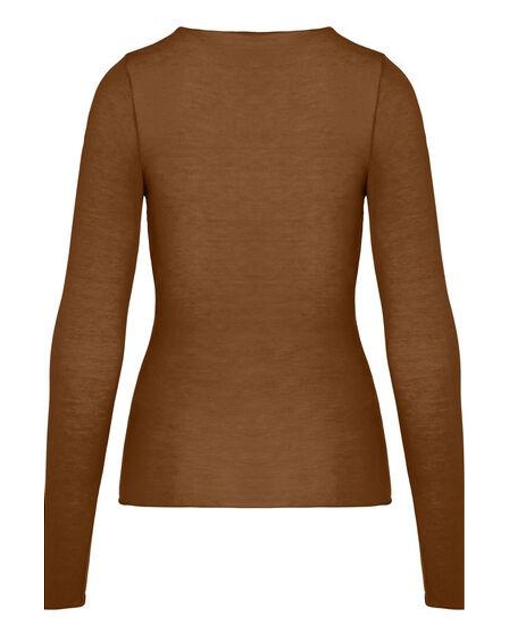 Hunkemöller Brown Super Soft Lace V-Neck Shirt With Cashmere
