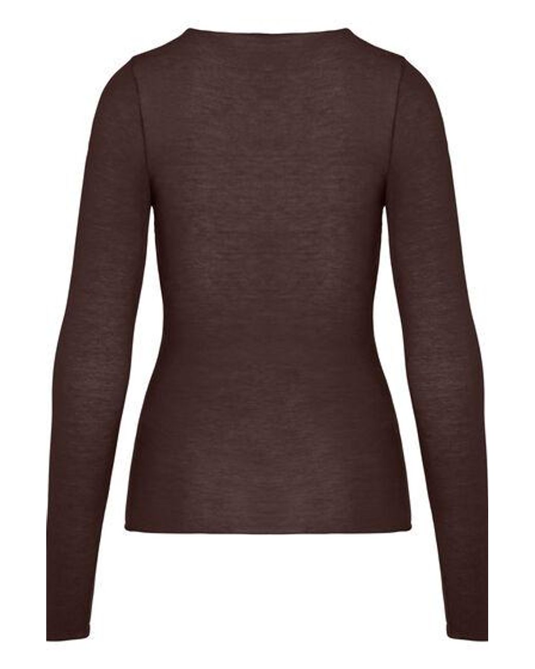 Hunkemöller Brown Super Soft Lace V-Neck Shirt With Cashmere