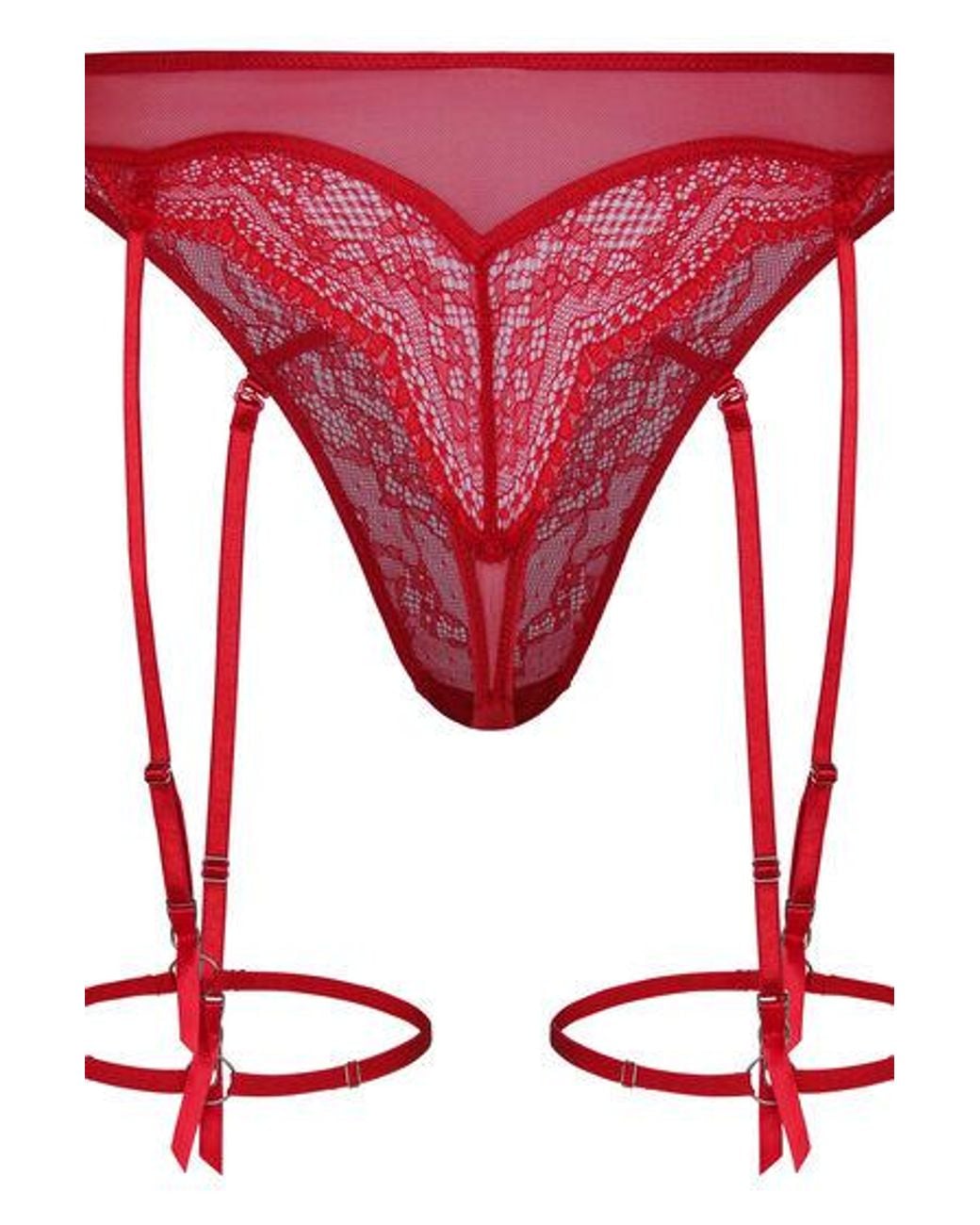 Hunkemöller Red Isabelle High-Waisted Highleg Thong