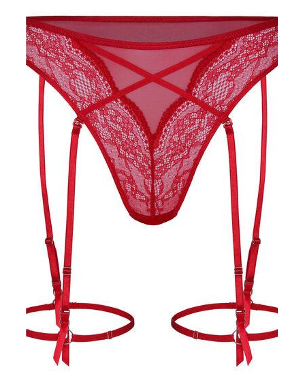 Hunkemöller Red Isabelle High-Waisted Highleg Thong