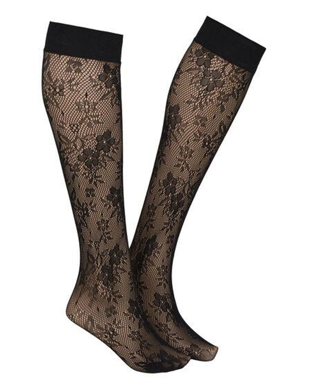 Hunkemöller Black Sheer Socks Lace Fishnet