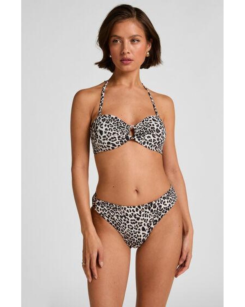 Hunkemöller Black Bikini Bottom Leopard