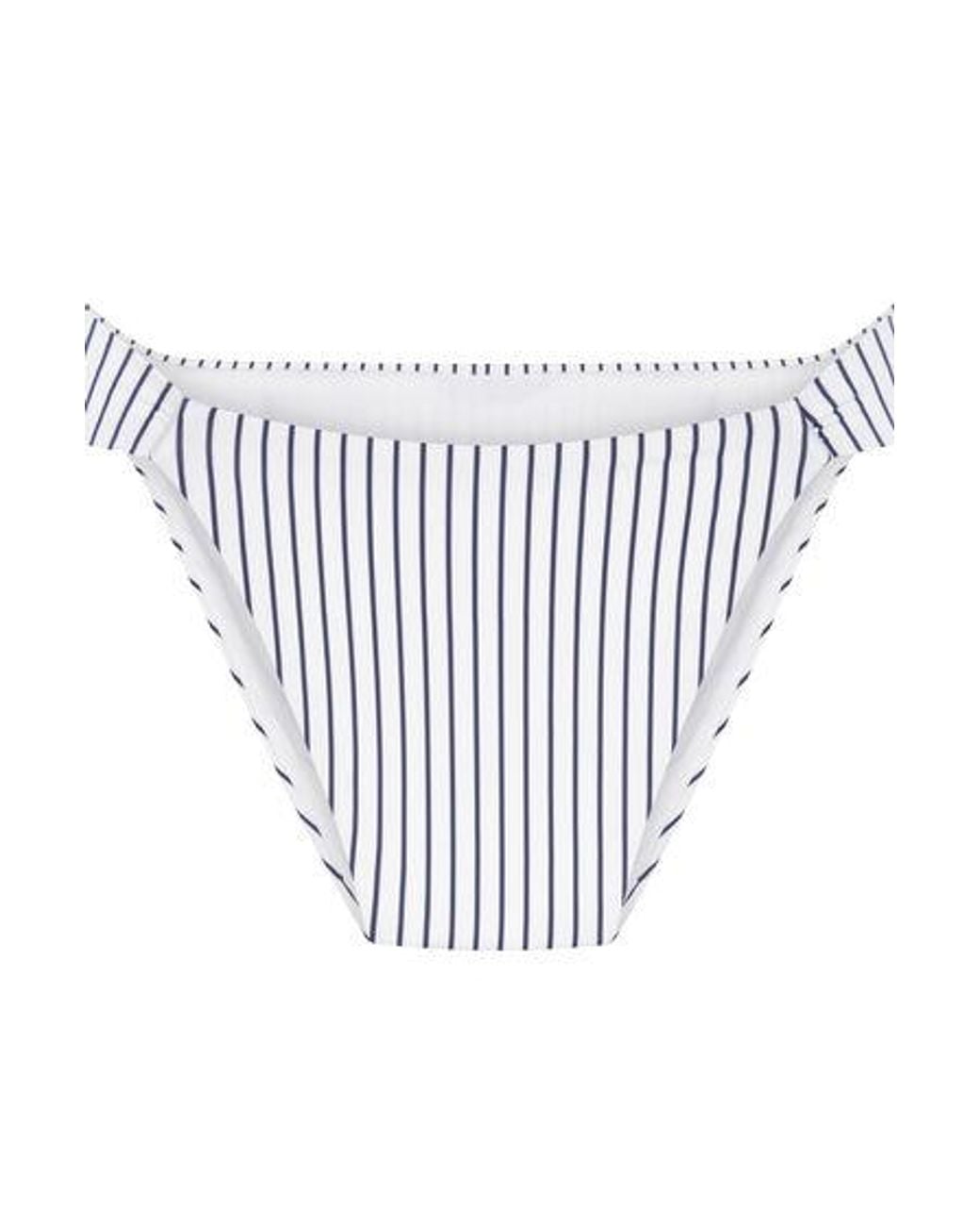Hunkemöller White Highleg Bikini Bottom Stripes