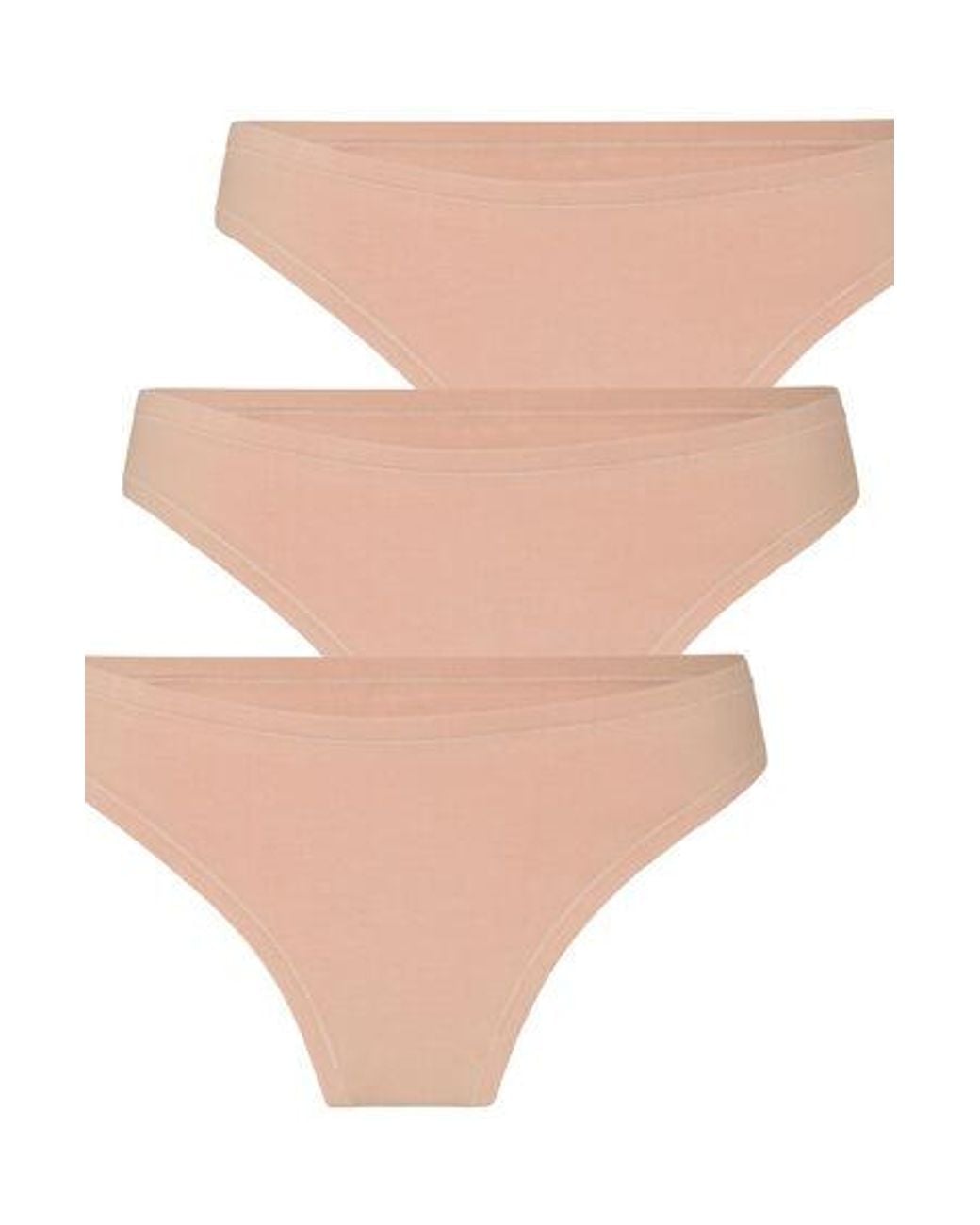 Hunkemöller Multipack Katoenen Strings in het Natural