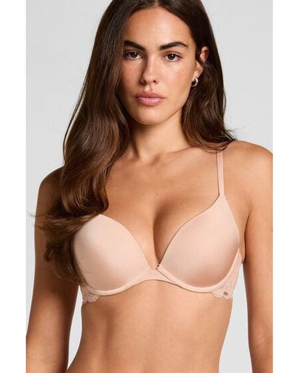 Hunkemöller Brown Angie Padded Underwired Push-Up Bra