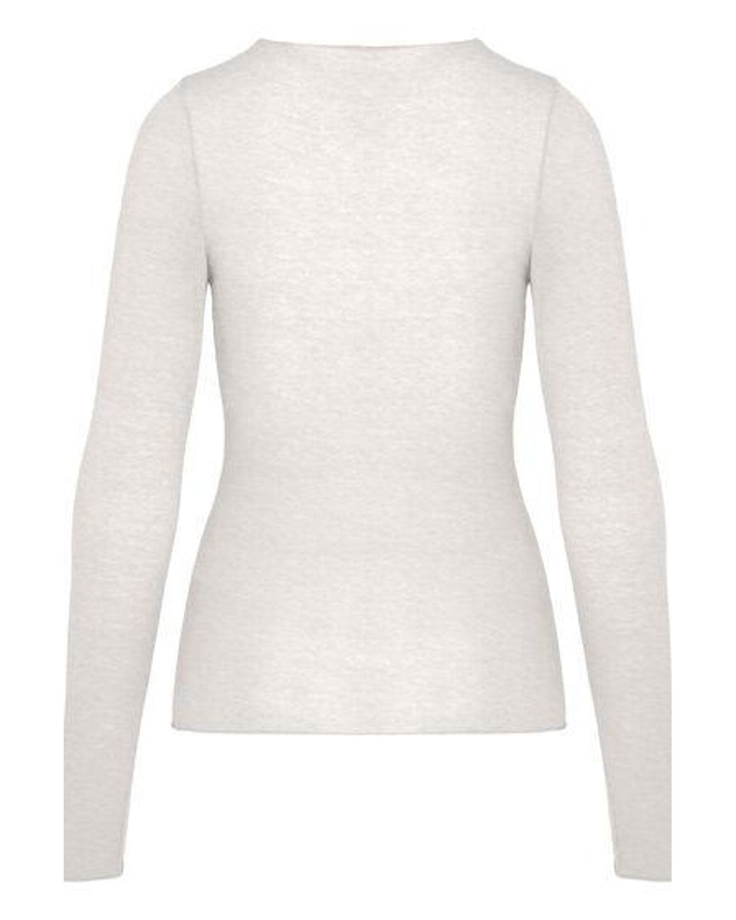 Hunkemöller Natural Super Soft Lace V-Neck Shirt With Cashmere