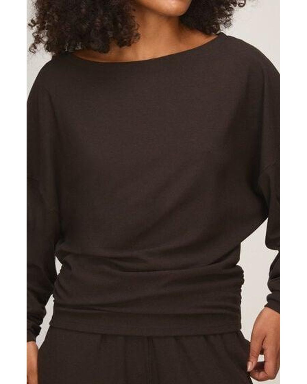 Hunkemöller Black Top Ls Premium Rib Batwing