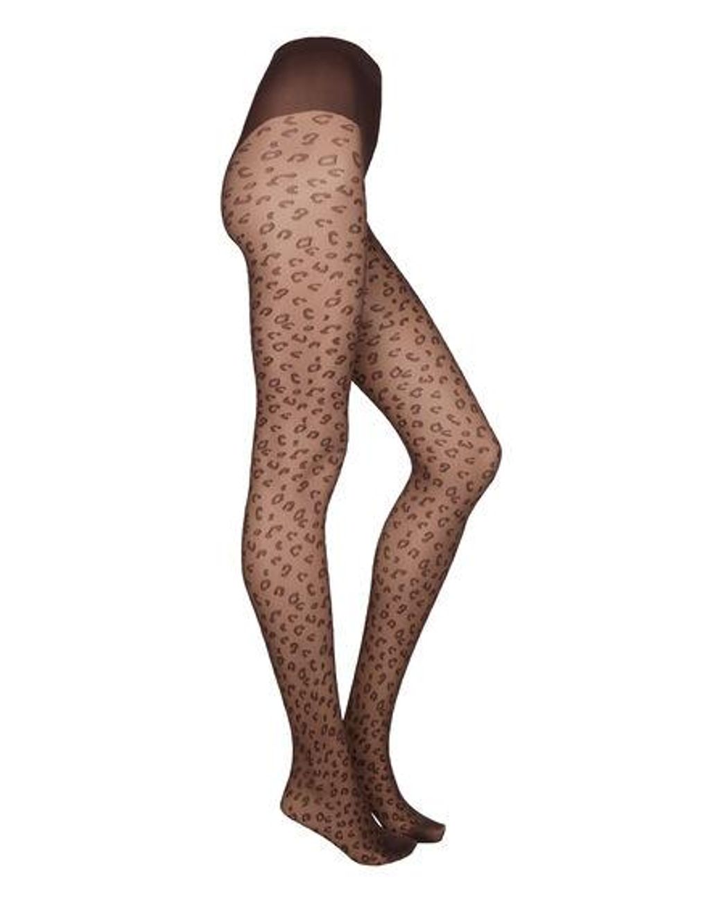 Hunkemöller Brown Tights 15 Denier Leopard