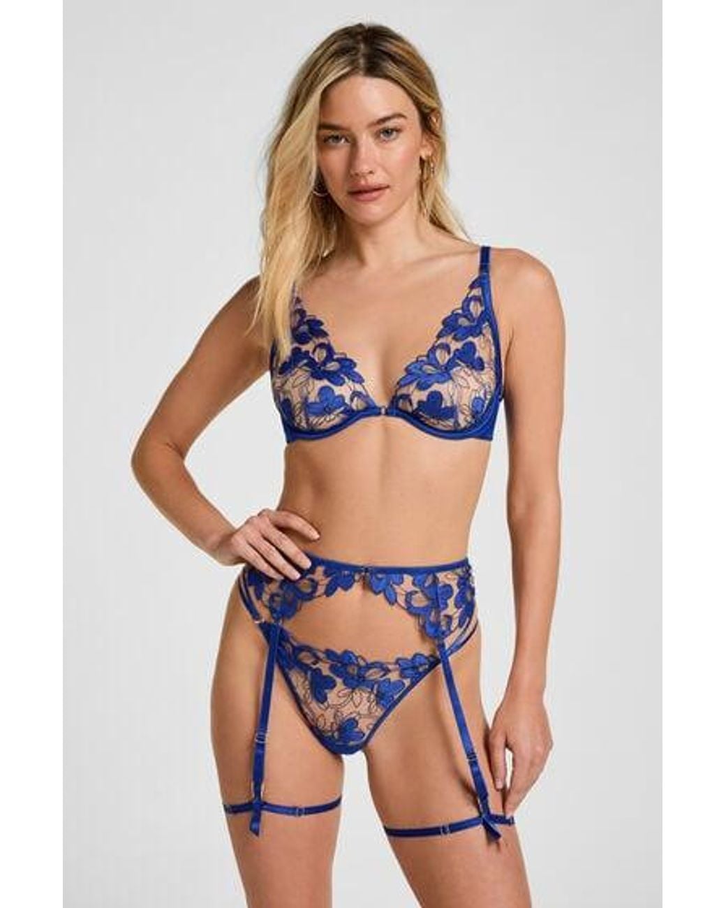 Hunkemöller Blue Suspenderbelt Beatrice