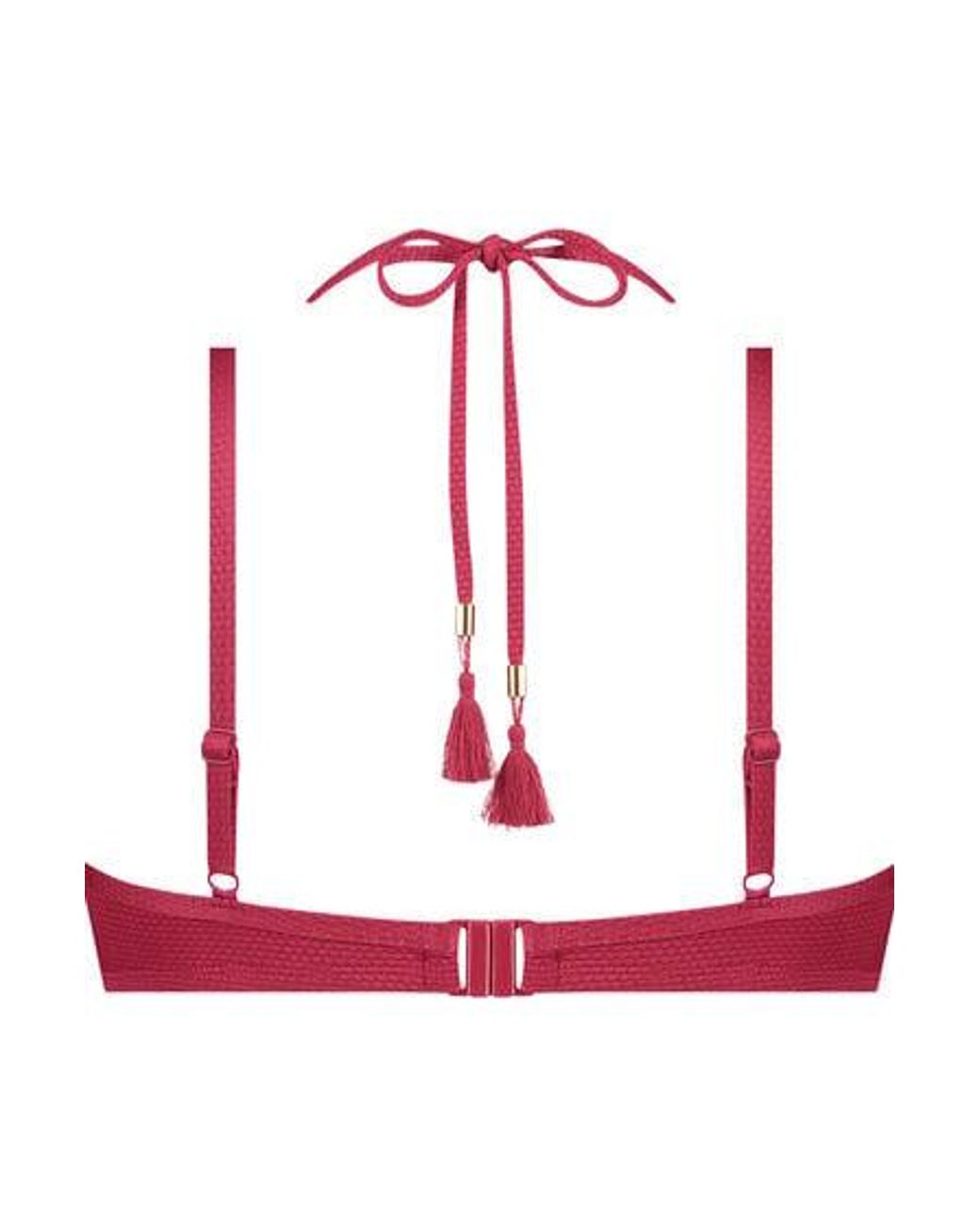Hunkemöller Red Scallop High-Leg Bikini Bottoms