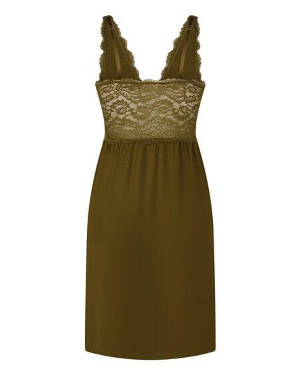 Hunkemöller Green Nora Lace Slip Dress