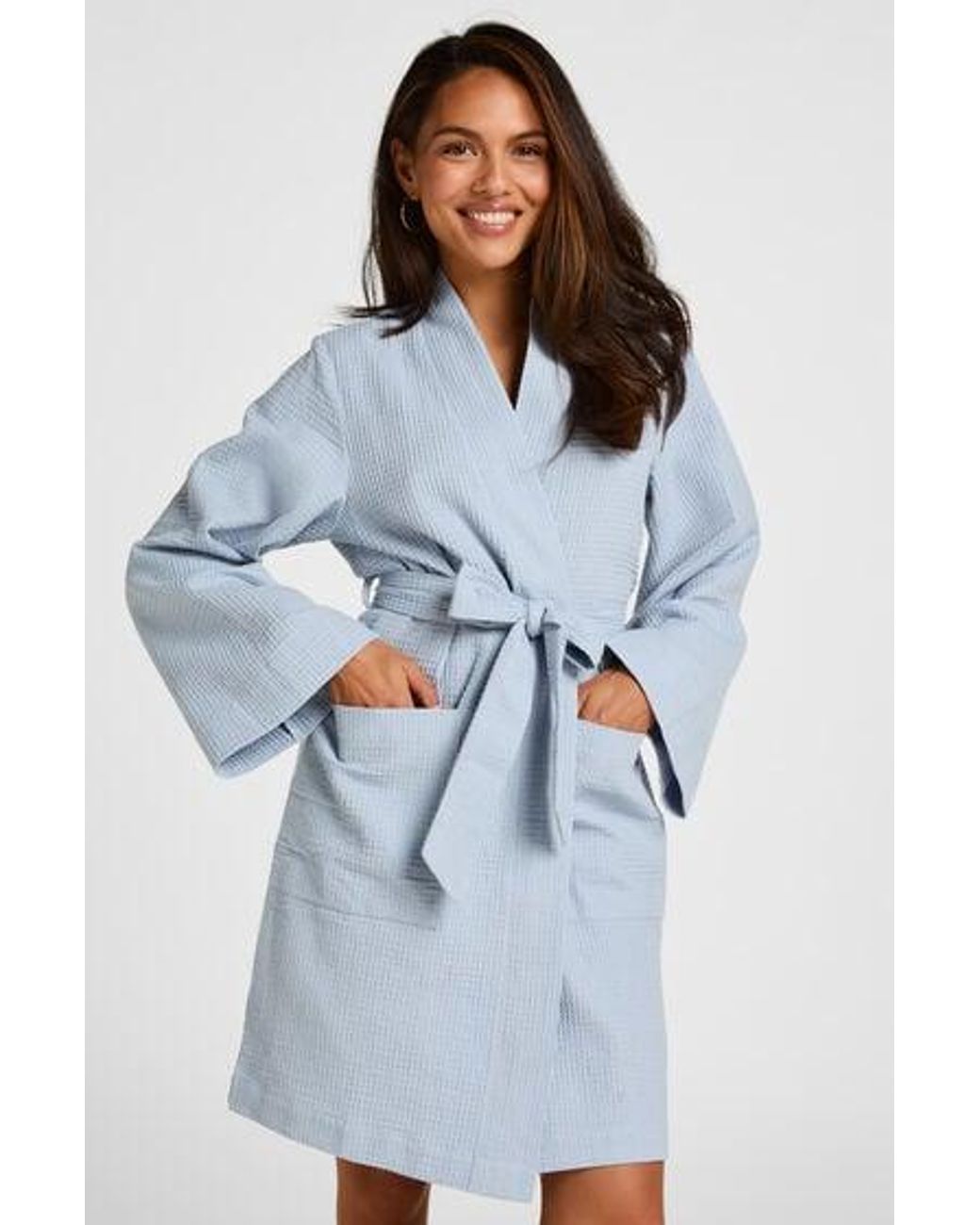 Hunkemöller Blue Waffle Bathrobe