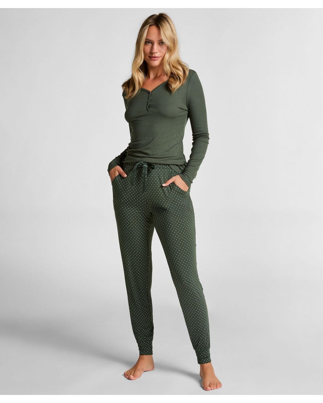 Hunkemöller Green Jersey Pyjama Pants