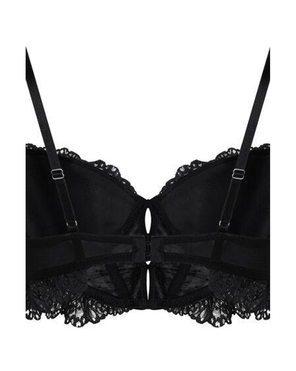 Hunkemöller Black Posie Padded Underwired Longline Bra
